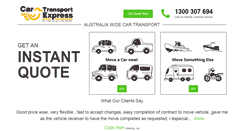 Desktop Screenshot of cartransportexpress.com.au